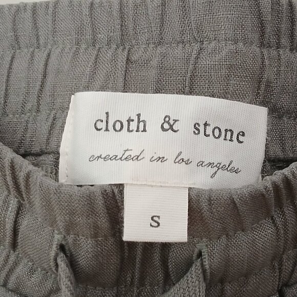 Cloth & Stone 100% Linen Jogger Pants Green Size Small - Picture 4 of 5